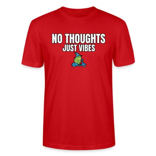 No Thoughts Just Vibes Funny Frog Shirt - Stanley/Stella Crafter Unisex Organic T-Shirt