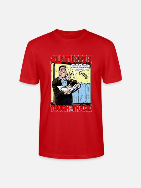 Alf Tupper Tough of the Track Comic Fish & Chips - Stanley/Stella Crafter Unisex Organic T-Shirt - red