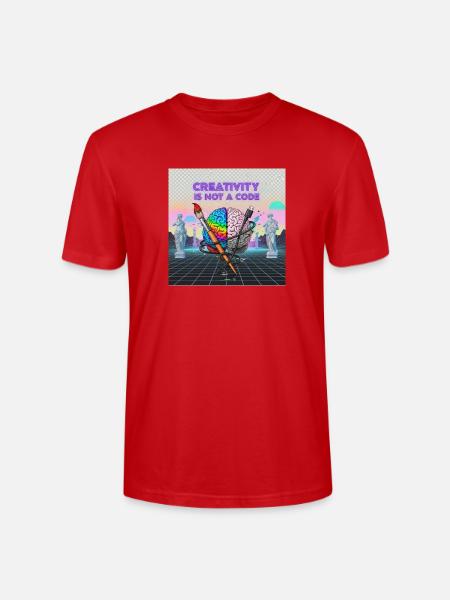 Brainbrush Neon: Creativity Unplugged - Stanley/Stella Crafter Unisex Organic T-Shirt - red