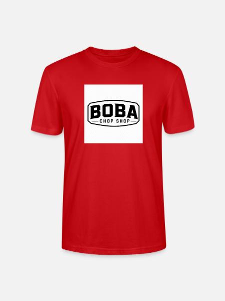 Boba Chop Shop Logo - Stanley/Stella Crafter Unisex Organic T-Shirt - red