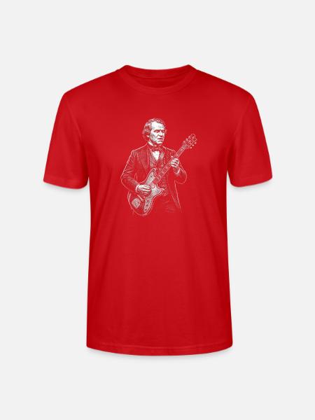 Andrew Johnson Guitarist Portrait  - Stanley/Stella Crafter Unisex Organic T-Shirt - red