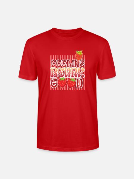 Feeling Berry Good - Stanley/Stella Crafter Unisex Organic T-Shirt - red