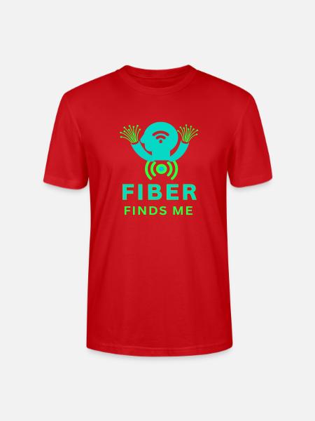 Fiber_Finds_Me_-_sized - Stanley/Stella Crafter Unisex Organic T-Shirt - red