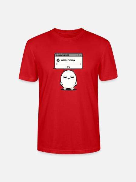 Monday Update Ghost: Low Progress - Stanley/Stella Crafter Unisex Organic T-Shirt - red