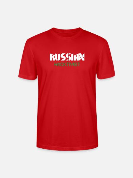 Russian Hacktivist Pixel Design - Stanley/Stella Crafter Unisex Organic T-Shirt - red
