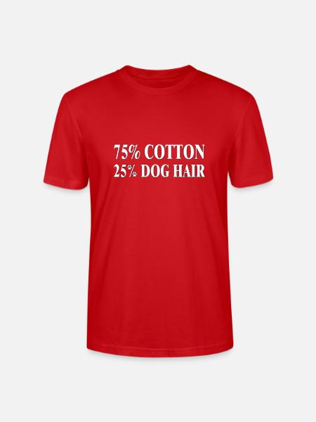 Dog Hair Cotton Blend Tee - Stanley/Stella Crafter Unisex Organic T-Shirt - red