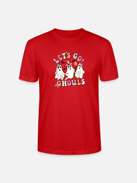 Let's Go Ghosts - Stanley/Stella Crafter Unisex Organic T-Shirt - red