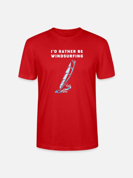 Windsurfer Water Sports Windsurfing - Stanley/Stella Crafter Unisex Organic T-Shirt - red