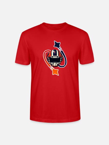 Patriotic Helmet Emblem - Stanley/Stella Crafter Unisex Organic T-Shirt - red