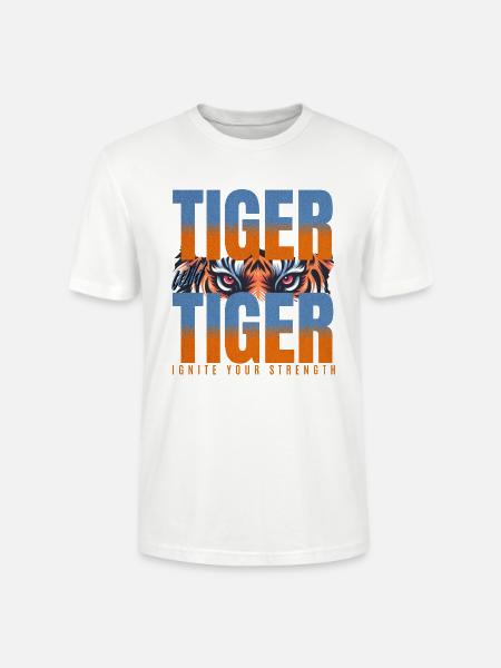 Tiger Ignite Strength - Stanley/Stella Crafter Unisex Organic T-Shirt - white
