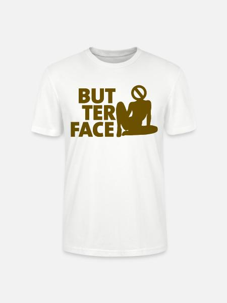 Butter Face - Stanley/Stella Crafter Unisex Organic T-Shirt - white
