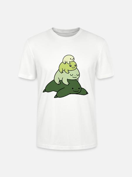 Pastel Stack Frog - Stanley/Stella Crafter Unisex Organic T-Shirt - white