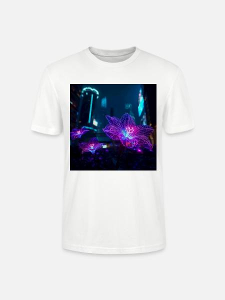 Neon Veins - Stanley/Stella Crafter Unisex Organic T-Shirt - white