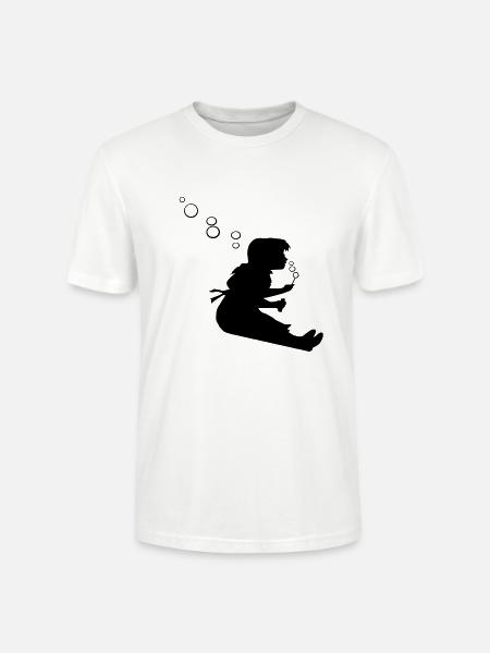 BUBBLE GIRL - Stanley/Stella Crafter Unisex Organic T-Shirt - white