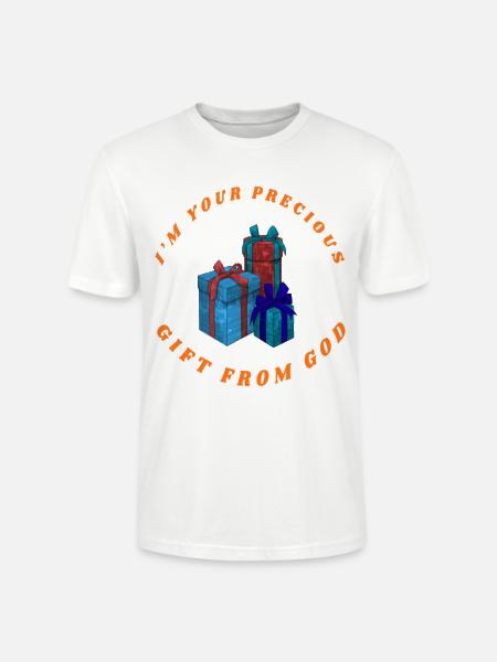 PRECIOUS GIFT FROM GOD - Stanley/Stella Crafter Unisex Organic T-Shirt - white