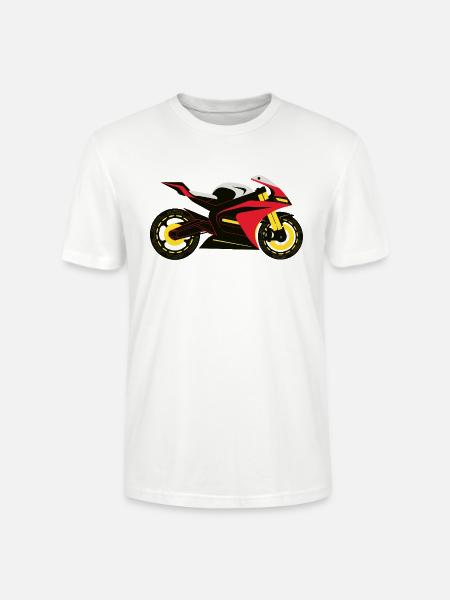 Crimson Vortex Streetbike - Stanley/Stella Crafter Unisex Organic T-Shirt - white
