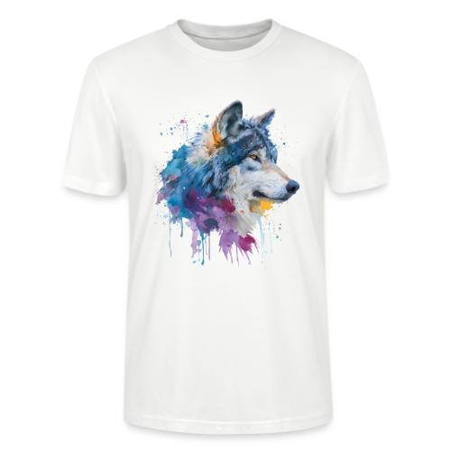 Splash-Art Wolf Head - Stanley/Stella Crafter Unisex Organic T-Shirt