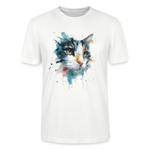 Watercolor cat face - Stanley/Stella Crafter Unisex Organic T-Shirt