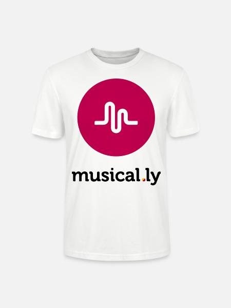 Musical.ly Logo - Stanley/Stella Crafter Unisex Organic T-Shirt - white