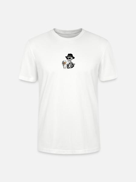 Skeleton Whiskey Noir - Stanley/Stella Crafter Unisex Organic T-Shirt - white