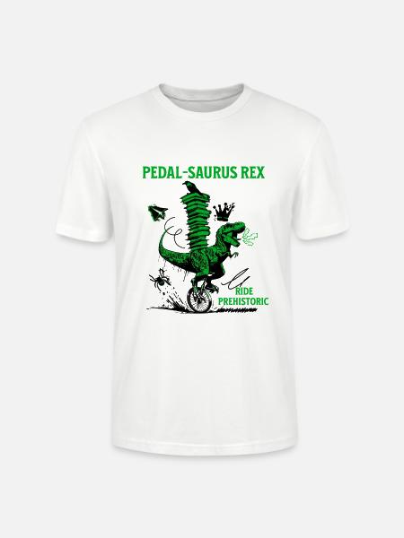 Pedal-Saurus Rex – Ride Prehistoric - Stanley/Stella Crafter Unisex Organic T-Shirt - white