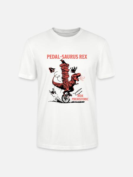 Pedal-Saurus Rex – Ride Prehistoric - Stanley/Stella Crafter Unisex Organic T-Shirt - white
