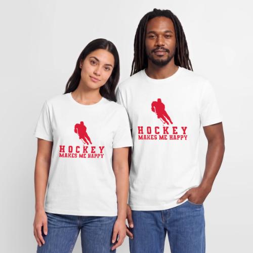 Hockey makes me happy - Stanley/Stella Crafter Unisex Organic T-Shirt