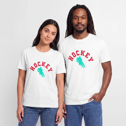 Hockey Player Silhouette - Stanley/Stella Crafter Unisex Organic T-Shirt