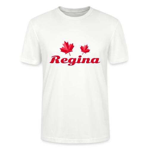 Regina with two red maple leaves - Stanley/Stella Crafter Unisex Organic T-Shirt