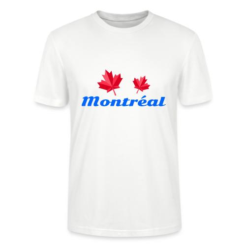 Montréal with two red maple leaves - Stanley/Stella Crafter Unisex Organic T-Shirt