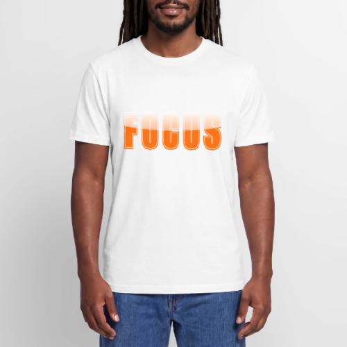 FOCUS Vibrant Orange Motivational Word Design - Stanley/Stella Crafter Unisex Organic T-Shirt