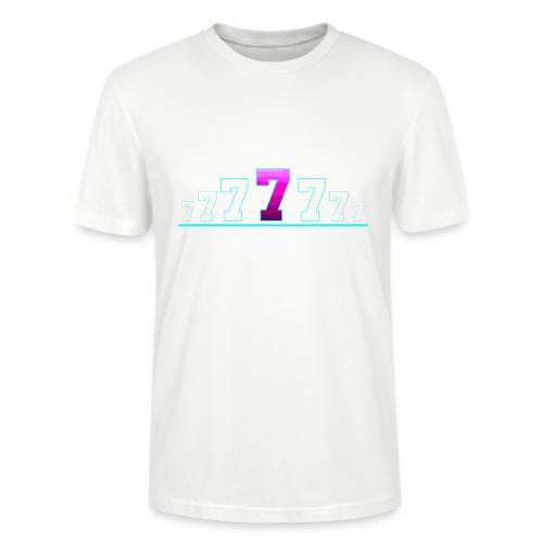 Number 7 in Magenta: Varsity Font - Stanley/Stella Crafter Unisex Organic T-Shirt