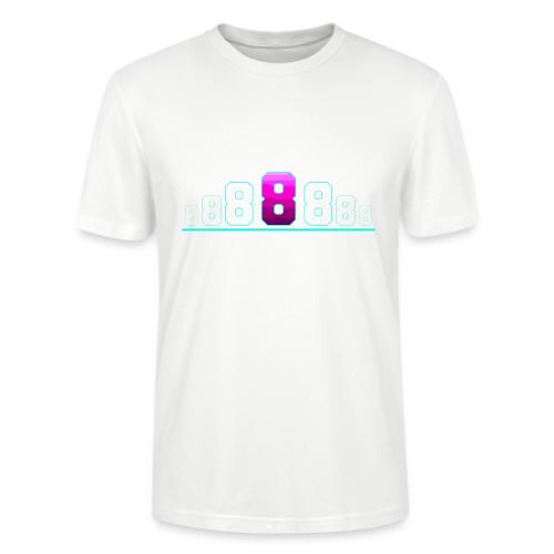 Number 8 in Magenta: Varsity Font - Stanley/Stella Crafter Unisex Organic T-Shirt