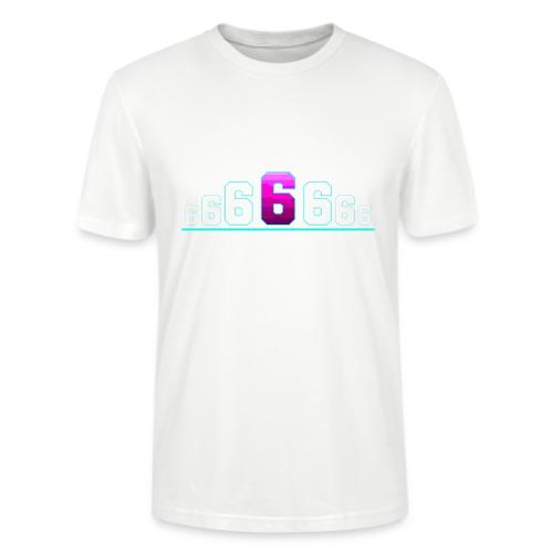 Number 6 in Magenta: Varsity Font - Stanley/Stella Crafter Unisex Organic T-Shirt