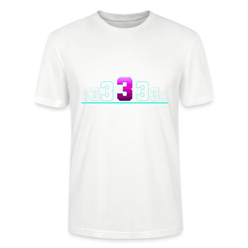 Number 3 in Magenta: Varsity Font - Stanley/Stella Crafter Unisex Organic T-Shirt