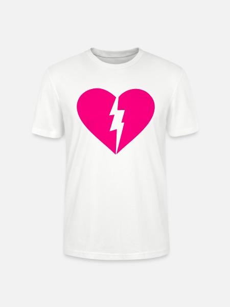 Broken Heart - Stanley/Stella Crafter Unisex Organic T-Shirt - white
