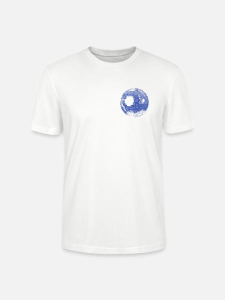 Retro Disco Ball - Stanley/Stella Crafter Unisex Organic T-Shirt - white