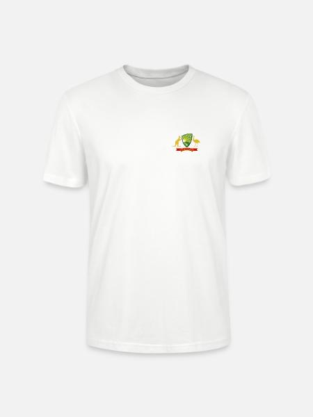 Australian Cricket Crest Emblem Graphic - Stanley/Stella Crafter Unisex Organic T-Shirt - white