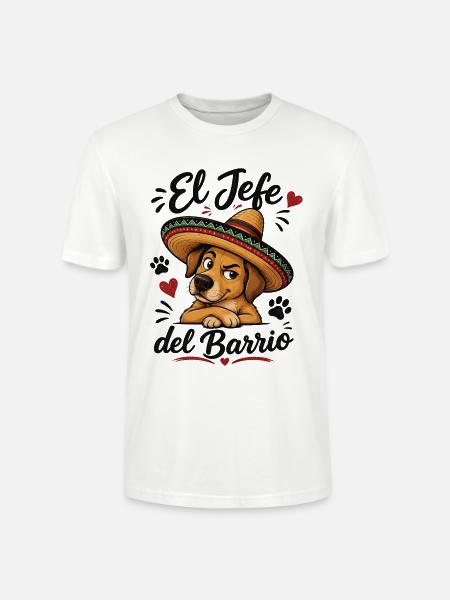 El Jefe del Barrio Dog - Stanley/Stella Crafter Unisex Organic T-Shirt - white