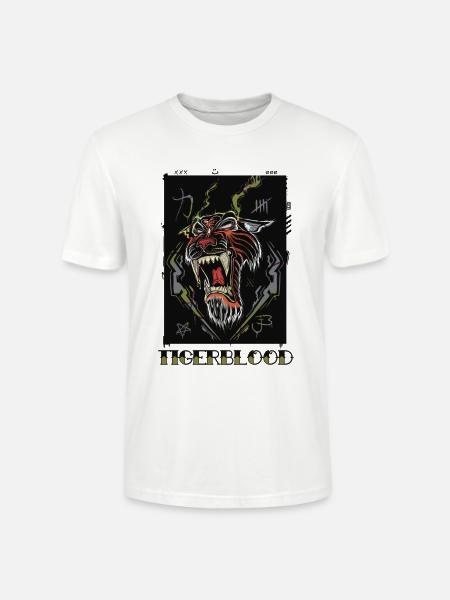Tigerblood Neon Roar - Stanley/Stella Crafter Unisex Organic T-Shirt - white
