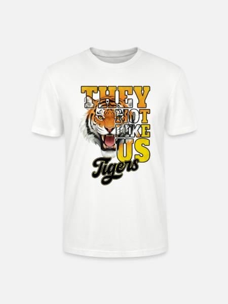 Tiger Fury Bold Text Tee - Stanley/Stella Crafter Unisex Organic T-Shirt - white