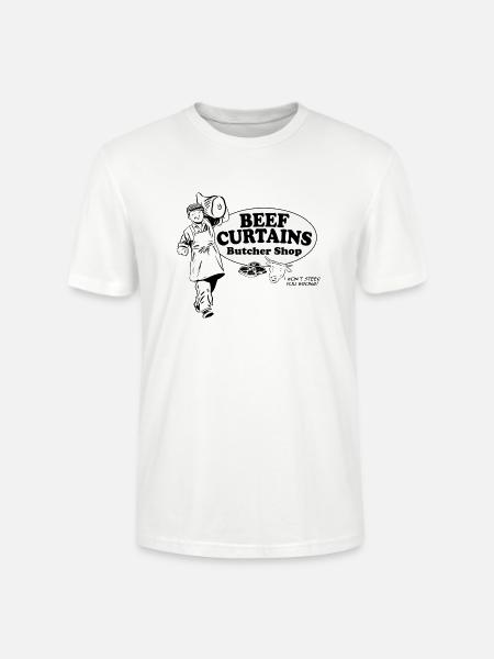 Beef Curtains Butcher Shop - Stanley/Stella Crafter Unisex Organic T-Shirt - white