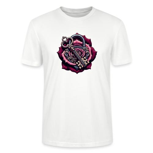 You Hold the Key to My Heart Rose Lock T-Shirt - Stanley/Stella Crafter Unisex Organic T-Shirt