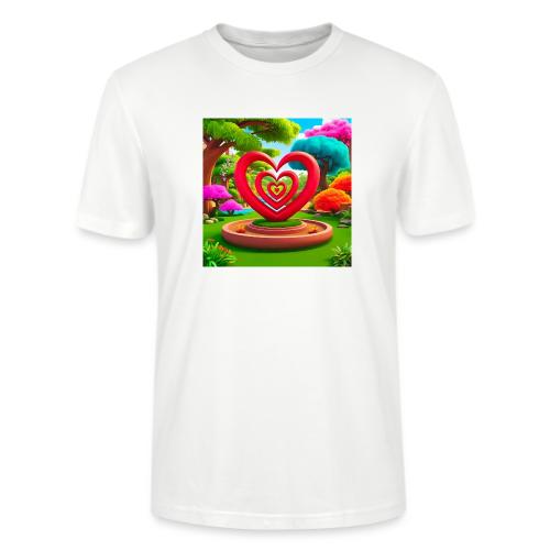 Triple heart landscape, nature, love, happiness - Stanley/Stella Crafter Unisex Organic T-Shirt