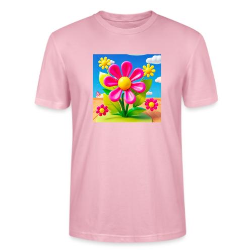 Pink Floral Peace | Sky & Nature Design - Stanley/Stella Crafter Unisex Organic T-Shirt