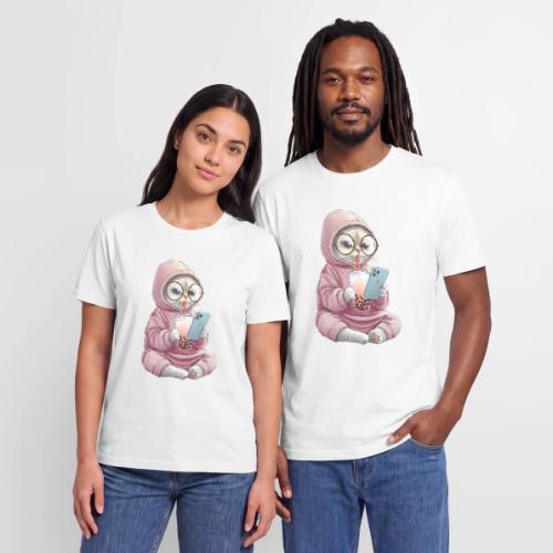 Cool Cat Bubble Tea Cartoon Design - Stanley/Stella Crafter Unisex Organic T-Shirt