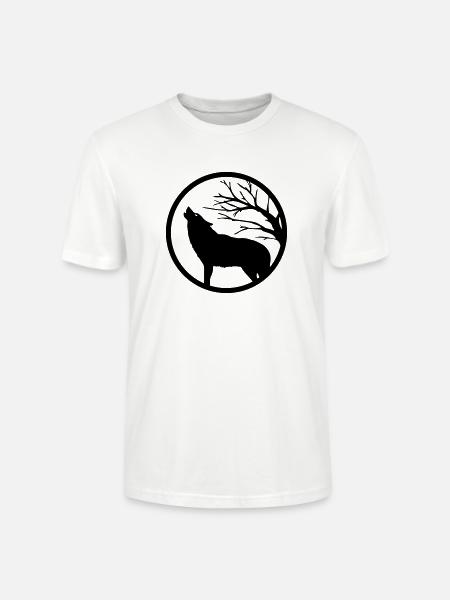 Howling wolf - Stanley/Stella Crafter Unisex Organic T-Shirt - white