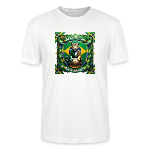 Brazil Jaguar Glory T-Shirt, Flag Pride Badge Gift - Stanley/Stella Crafter Unisex Organic T-Shirt