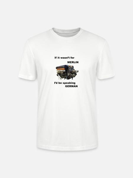 Ode to Rolls Royce Merlin Engine - Stanley/Stella Crafter Unisex Organic T-Shirt - white