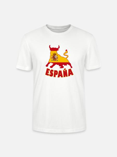 Spain / Espana Bull - Stanley/Stella Crafter Unisex Organic T-Shirt - white